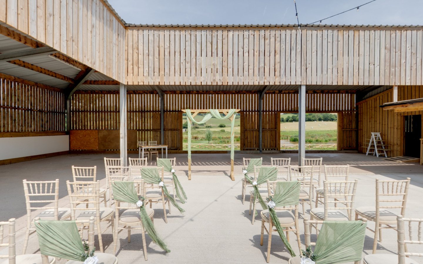 Bow grange courtyard ceremony