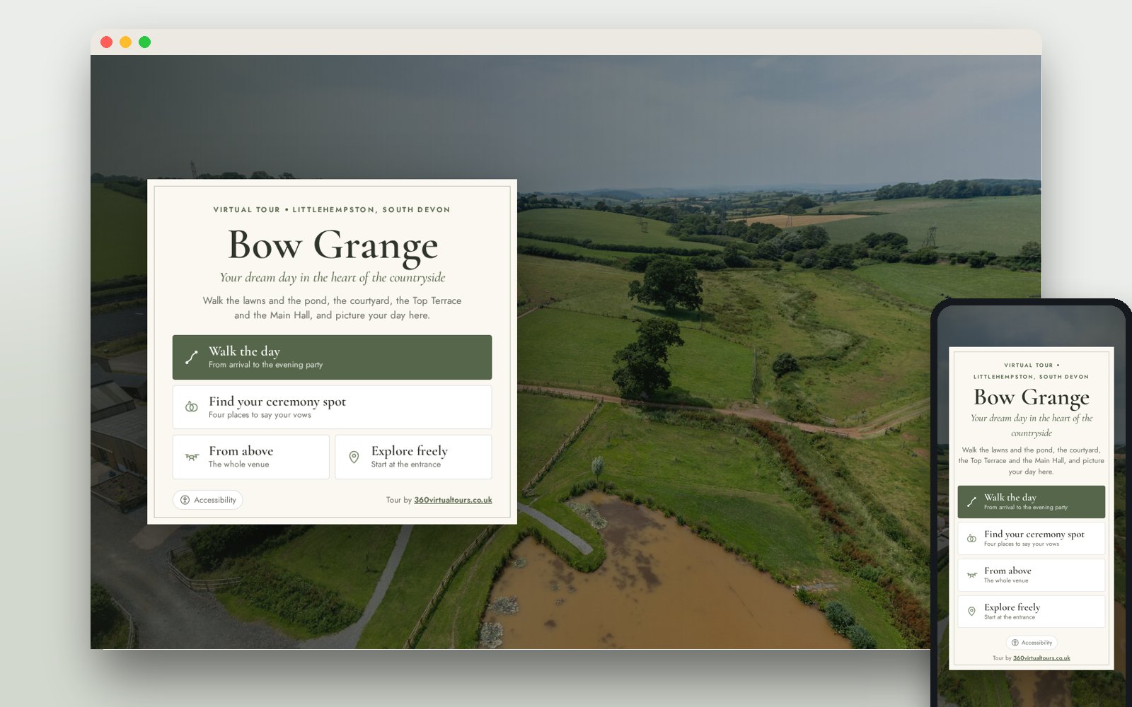 Bow Grange virtual tour interface