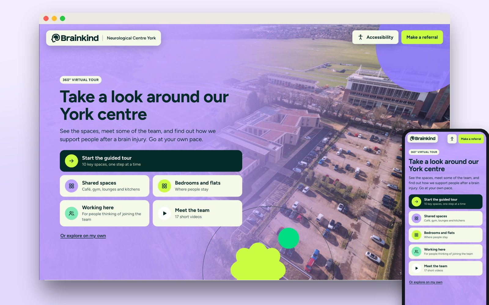 Brainkind virtual tour interface