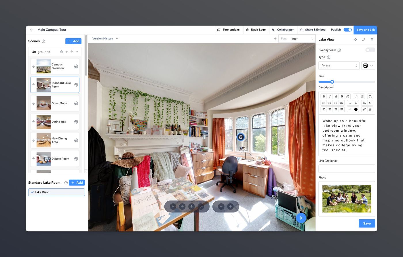 CMS for virtual tours