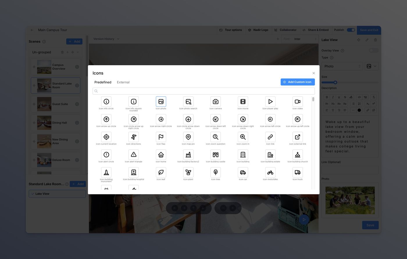 CMS for virtual tours