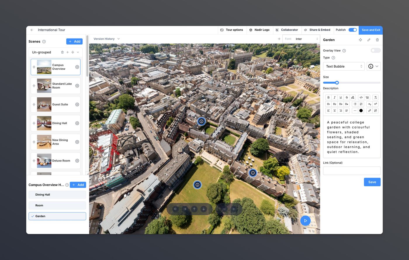 CMS for virtual tours