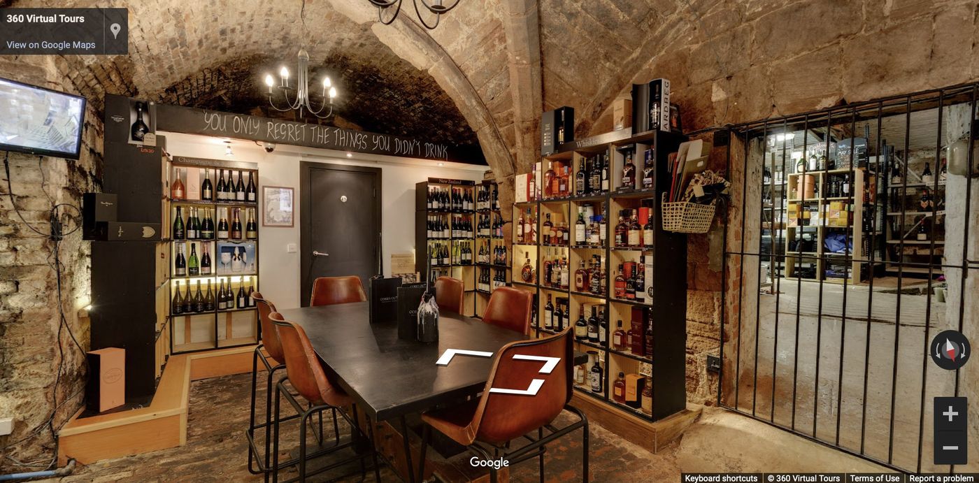 Google Street View virtual tour of a business interior