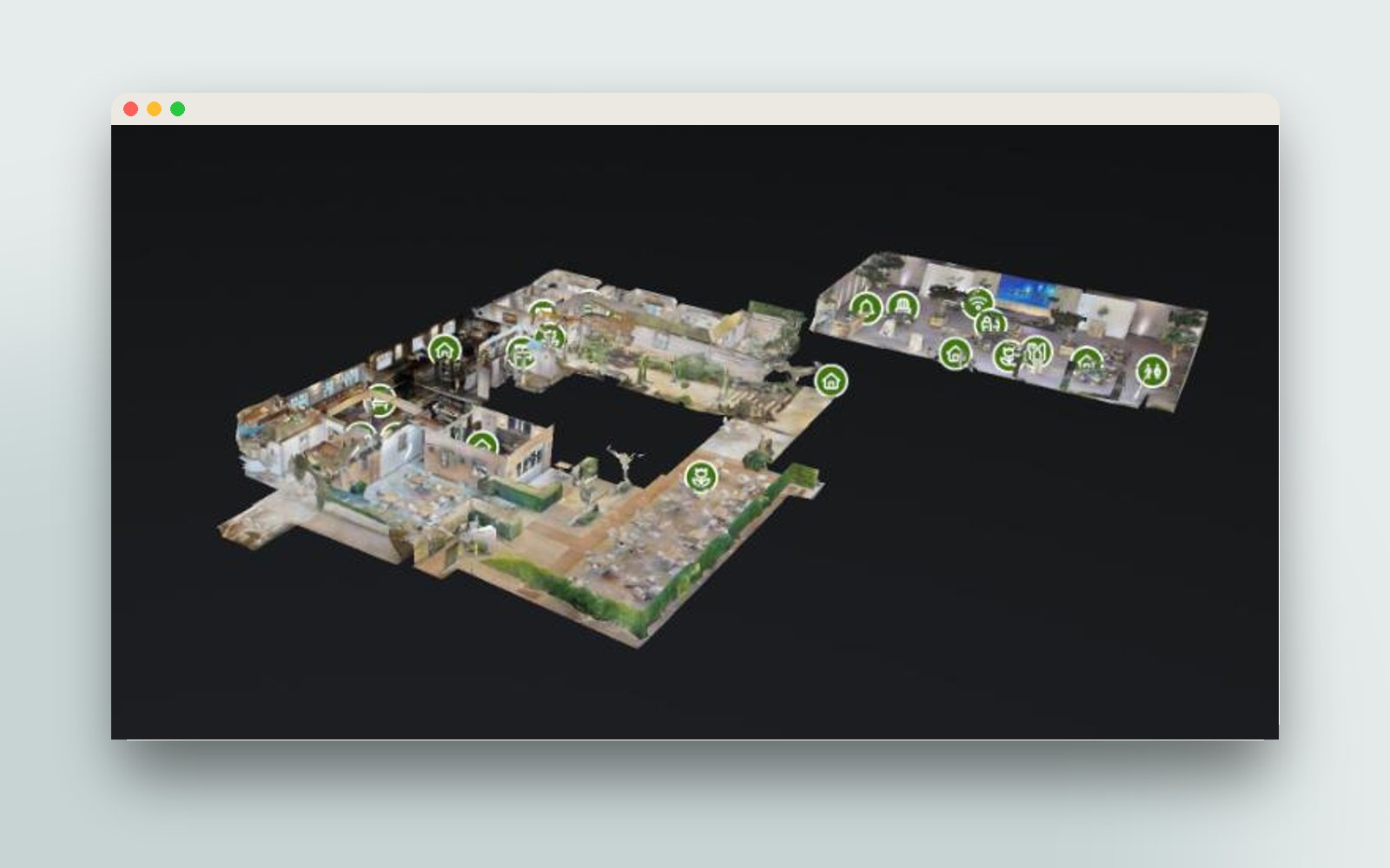 Hurley House Hotel & Garden Pavilion virtual tour interface