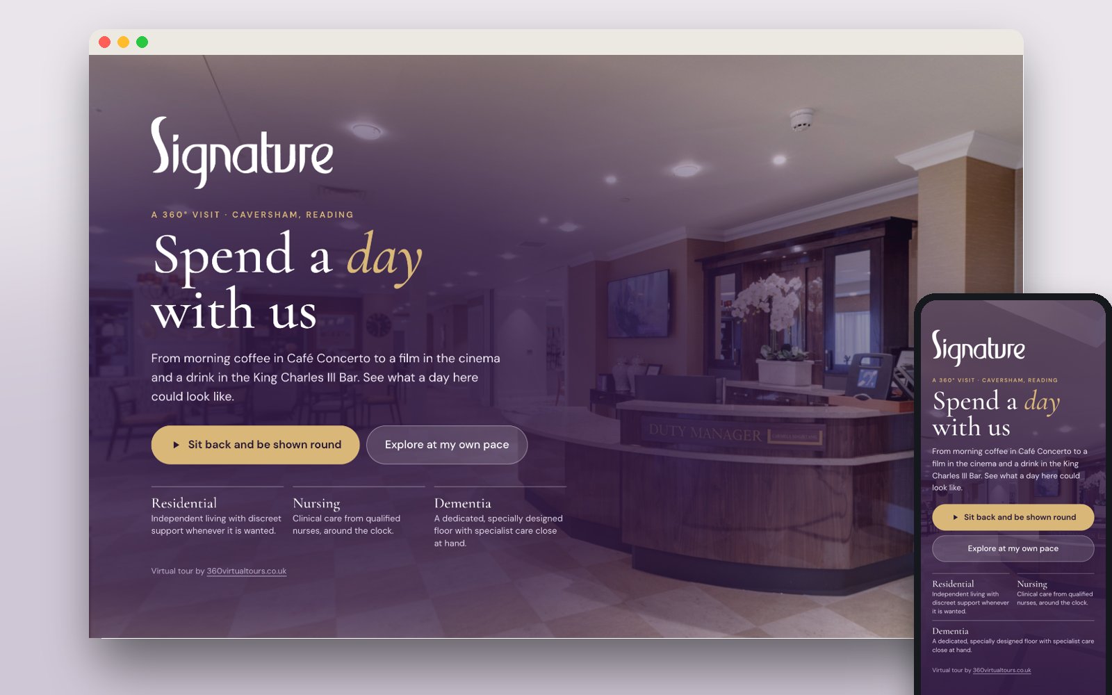 Signature at Caversham virtual tour interface