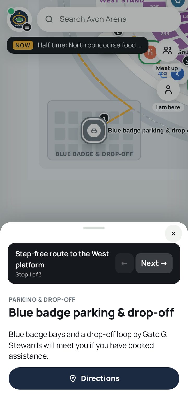 Step-free from the blue-badge bays to the platform