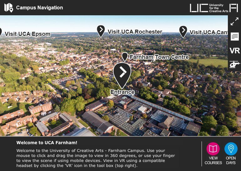 University for the Creative Arts Campus Tours
